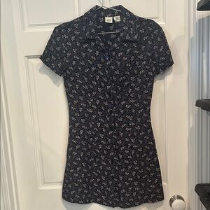 GAP Black Floral Mini Dress